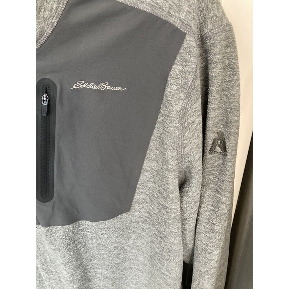 Eddie Bauer First Ascent Men’s Quarter Zip Fleece Pullover Gray Size Medium - Picture 4 of 4